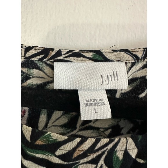 J. Jill Flowy Floral Pullover Tunic Top Shirt Blouse Loose - Large - Picture 2 of 4